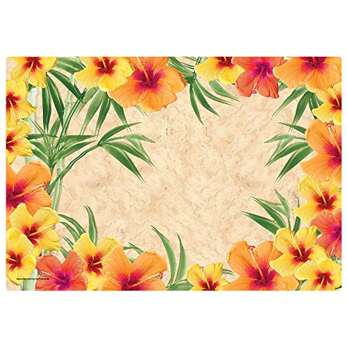 Hoffmaster311112 Hibiscus Placemat, 100% Recycled Paper, 9-3/4" x 14", Printed (Pack of 1000)