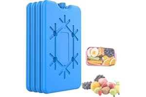 Cisolen 4 Piezas Acumulador de Frío Nevera Portatil Placas de Hielo 200ml Bloques Congeladores Reutilizable Frio como el Hielo Mantiene Fríos Alimentos y Bebidas para Fiambreras Camping y Playa