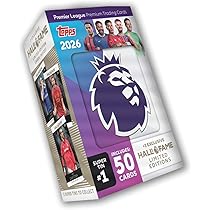 Topps Premier League 2026 – Caja Completa Con 28 Paquetes (280 Tarjetas) Incluye Autógrafos Y Paralelas Numeradas