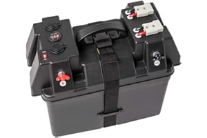 ‎WATTSTUNDE WATTSTUNDE Akku Batteriebox für 100Ah AGM Batterie - für Wohnmobil, Camper, Bootsmotor Elektromotor Aussenboarder (BAX110)