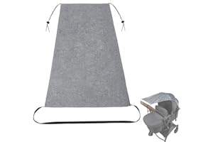 TARUMEDO Universal Sonnensegel für Kinderwagen Babywanne UV Schutz 50+ Buggy Sonnenschutz Kinderwagen Sonnensegel Flexibles Baby Sonnenverdeck mit Tasche - Grau