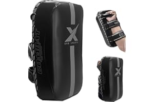 Xn8 Sports Muay Thai Pads Strike Shield Kickboxing Curved For MMA-Boxing-Martial Arts-Taekwondo-Karate Target-Punching (Sold as a single)