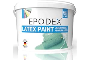 EPODEX® Peinture au latex mat | Résistant à l'abrasion, lavable, durable, faible odeur, haut pouvoir couvrant, 45 couleurs, blanc polaire et autres couleurs, 1 à 50 kg