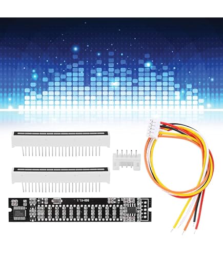 YUANGANG Indicateur De Spectre De Musique LED Avec Commande Vocale - VU Mètre Écran Pour Voiture Et Studio, Analyseur Audio 20 Segments