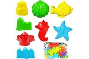 KOKOBOX Kit Giochi Da Spiaggia Per Bambini 2 3 4 5 Anni Grande Formine Spiaggia 8 Pezzi Bambini Giochi Da Mare Per Bambino Bambina Accessori Mare Bambini Giocattoli Da Spiaggia