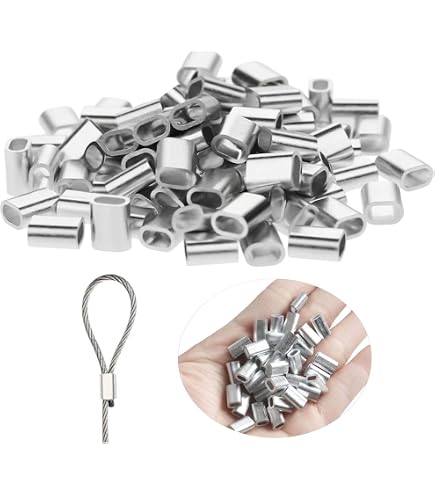 Produktbild von 150x Alu-Pressklemmen 2 Mm – Doppelhülsen Für Drahtseil, Edelstahl, Rostfrei & Stabil