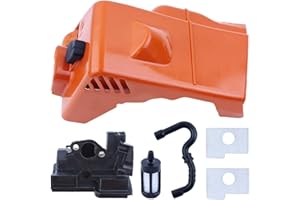 Capot pour STIHL 017 018 MS170 MS180 Tronçonneuse, AUMEL Cache avec Filtre à Air & Boîtier, Filtre à Carburant et Tuyau de Carburant Pièces de Rechange Couvercle Accessoire