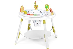 UBRAVOO Baby Activity Center,3-in-1 Baby Walk Along Toys with Removable Toys and 360° Rotating Seat - Ideal for Infant Development and Entertainment (Green)