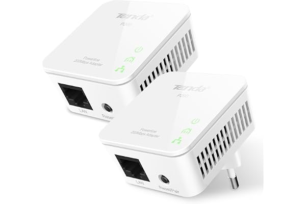 Tenda P200 Kit CPL AV200 Mbps, Prises CPL Fibre avec Port Ethernet, HomePlug AV, Plug & Play, Économie d’Énergie