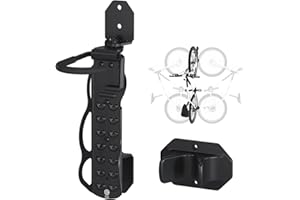 Stojak Rowerowy Montowany na Ścianie Optio Cycle Stojak Rowerowy Pionowy | Uchwyt Ścienny na Rower | Ścienny Uchwyt Rowerowy | Zawieś Ścianę Roweru | Hak Rowerowy Ścienny | Wsparcie dla Rowerów