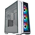 Cooler Master MasterBox 520 PC Case – Mid-Tower ATX Chassis, 4 x Pre-Installed Fans (Front & Rear), Multiple Airflow Configurations, Tempered Glass Front & Side Panel, ARGB Controller - White