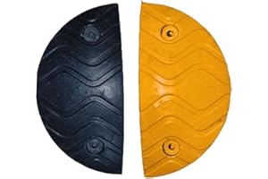 PARKING FACIL | Pieza Terminal de Badén o Banda Reductora | Reductor de Velocidad Vial para Aparcamientos, Garajes, Zonas Residenciales… | Medidas: 5 x 38 x 20 cm