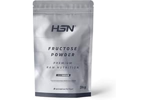 Fructose de HSN | Glucide à Faible Indice Glycémique | Utilisation Sportive | Idéal pour les Recettes Comme Édulcorant | Convient aux végétaliens, Sans Lactose, En Poudre, Sans Saveur, 3 Kg