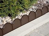 Resistente al frio Zanvic Bordura para jardín Line Medida, 9 cm x 10 m, 20 Piezas x Caja, Chocolate, ZA506
