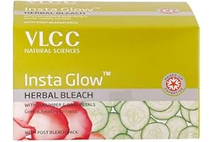 Vlcc Insta Glow Herbal Bleach Mit Gurke & Rose Petal Für Fairness 54 gm