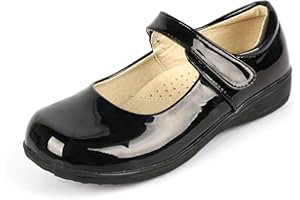 WUIWUIYU Girls' Students' Mary Jane Flats School Uniform Dress Shoes(Little Kids/Big Kids)