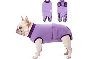 KONVINIT Traje de recuperación para Perros Chaleco de Recuperación para Protección de Heridas,Transpirable Recovery Suit,Mascotas ​prevenir lamiendo,mordiend,Cono E-Collar Alternativo