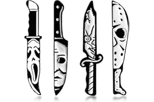 KSBBHDS 4 Stück Totenkopf-Dolch-Broschen, Emaille-Anstecknadeln, Punk-Abzeichen, Gothic-Broschen, Personalisierte Dekorative Requisiten, Geeignet Für Maskeraden Und Horrorpartys