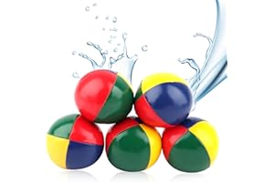 PBUSPU Lot de 5 balles de jonglage professionnelles en polyuréthane - Diamètre : 5,5 mm - 60 g - Pour débutants et confirmés