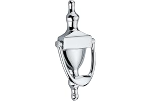 ALLEN & ALVAN Aldaba de puerta A&A, aldaba de puerta de metal de latón macizo, calidad premium, aldaba para puerta de entrada, [Aldaba de puerta victoriana, 1 paquete]