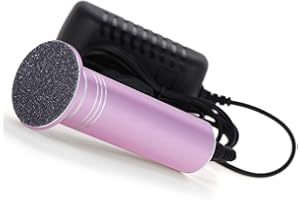 I.B.N Râpe à Pieds Pédicure Electrique Anti-callosité Lime Pieds Electrique pour Corne (Vitesse Réglable) avec 60 Tampons de Remplacement pour Femmes Hommes Pédicures FCR-2 (Or rose)