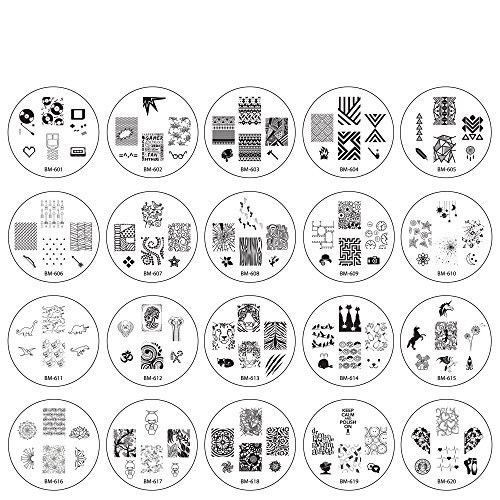 Bundle Monster 20pc Nail Art Image Manicure Stamping Plates-2014 CYO Collection