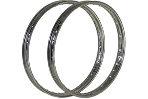 CITOMERX Felgen Set Chrom 1,20 x 17 Zoll 36-Loch für Hercules Honda Kreidler Piaggio Puch Zündapp