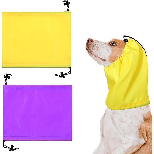 Paterr 2 Pcs Waterproof Dog Shower Cap Dogs Snood 11.81 Dog Bath Cap