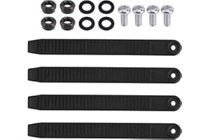 BOXOB Snowboard Strap Binding Replacement, 20x2.1cm/7.87x0.83in Snowboard Ankle Ladder Strap Binding with Screws Nuts Washers for Skates & Sporting Gear