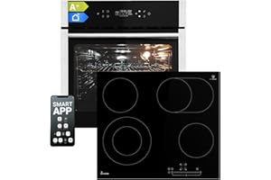 KKT KOLBE Herdset Autark | 60cm Backofen EB8313HC + 59cm Kochfeld KK590RL | Pizzafunktion | Grill | Umluft | Heißluft | Timer | Wärmeschutzverglasung | Kindersicherung | SET8313HCKK59RL
