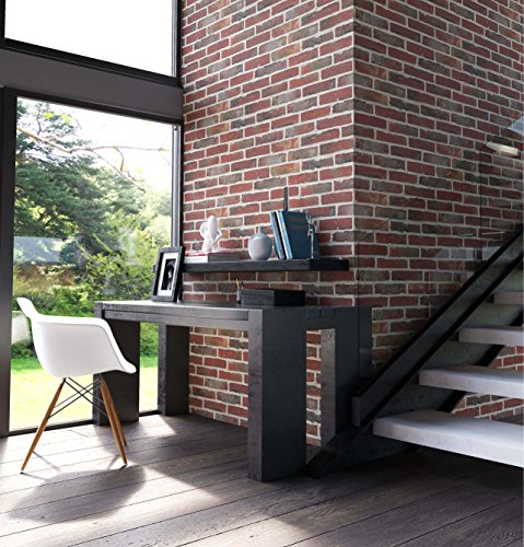 Steintapete Vliestapete Rot Grau , schöne edle Tapete im Steinmauer Design , moderne 3D Optik für Wohnzimmer, Schlafzimmer oder Küche inklusive Newroom Tapezier Profibroschüre, mit Tipps für perfekteWände - 4