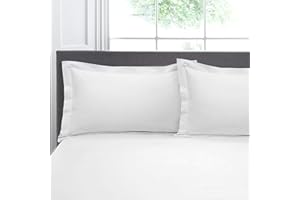 Appletree Para poszewek na poduszki Oxford, 100% bawełna, biała, 76 x 48 cm