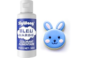 SIGWONG Colorant Alimentaire Liquide, 50ml Concentré Colorant Peinture Alimentaire Pour Gâteau, Cuisson, Décoration, Glaçage - Colorants Alimentaires Pour Slime-Bleu Marine