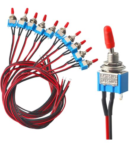 Interruttori A Levetta Auto - 8 Pezzi ON/OFF Per Cablaggio Fai Da Te - Foto 10