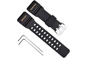 OliBoPo Bracelet de montre de rechange en résine naturelle pour montre de sport Casio G-Shock Master of G Mudmaster Twin Sensor GG-1000/GWG-100/GSG-100