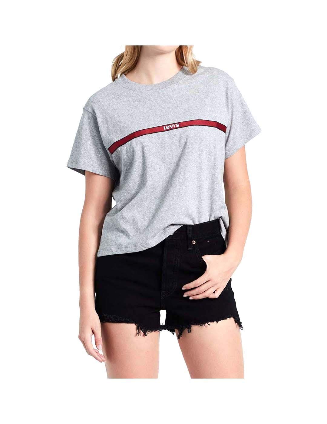 camiseta levis gris mujer