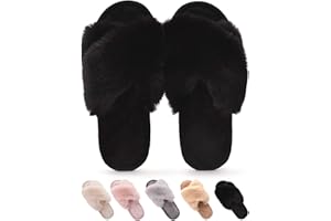Gainsera Kapcie damskie, pluszowe pantofle, zimowe, ciepłe, miękkie, do wnętrz
