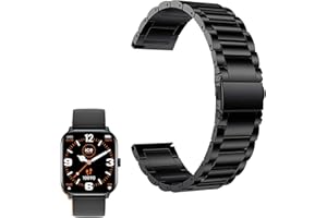 MBROS Compatible pour ICE-WATCH Metal Acier Classique Bracelet De Remplacement Compatible pour ICE-WATCH - Ice Smart Montre Connectée Femme 1.85 inch