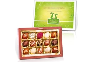 ‎PRALINENCLUB Pralinenbote - Osterkollektion mit 15 handgefertigten Pralinen Eiern deutscher Chocolatiers, das Pralinen Geschenk zu Ostern, 185g (Ostern, 15 Pralinen)