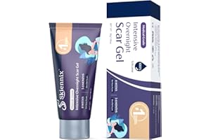 Skiennix PM Intensive Overnight Scar Cream, Silicone Scar Gel for Surgical Scars, C-Section, Stretch Marks, Injury, Burns, Keloids, Scar Removal for Adult & Child 30g