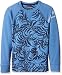 TOMMY HILFIGER KIDS Boys' Palm Leaf CN Hwk L/S Sweater, Blue, 8