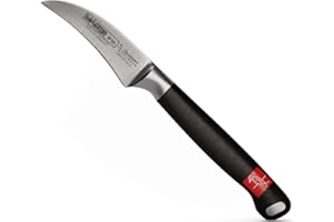 Burgvogel SOLINGEN couteau à éplucher forgé, 7 cm, Master Line, inoxydable, noir, couteau d'office lavable au lave-vaisselle