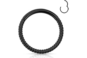 YEBOCIYO Conch Helix Piercing Ring Septum Piercing Tragus Piercing Daith Rook Piercing Nase Piercing Ring Lippe Bauch Augenbraue Brustwarzen Piercing Schmuck Gold Silber 16G(1.2mm)