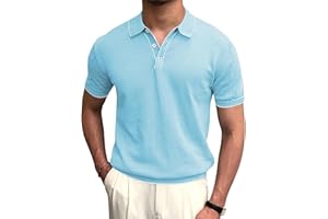 Runcati Herren Poloshirt Kurzarm Golf Tennis Polo T-Shirts Atmungsaktiv Outdoor Funktionell Sportshirt Basic Freizeit Casual Tops Sommer