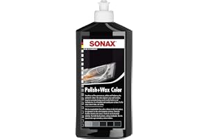 SONAX 296041 Polish & Wax Color schwarz (500 ml) Politur mit Farbpigmenten und Wachsanteilen