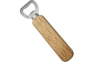 KIBON Ouvre-bouteille, Ouvre-bouteille à manche en bois, Ouvre-bouteille en verre pour vin, bière et soda
