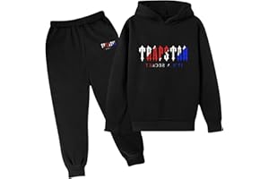 SGDLESN Trapstar Tracksuit Kids Trapstar Children's Hooded Athletic Boys Tracksuit Unisex Two-Piece Trapstar Tracksuit Girls Tracksuit Trapstar Tracksuit Kids Pullover Hoodie Football Tracksuit
