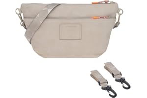 LÄSSIG Baby Kinderwagenorganizer Umhängetasche Kinderwagentasche inkl. Kinderwagenbefestigung/GRE Buggy Bum Bag humus