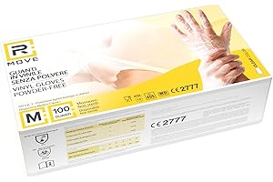 R MOVE 1000 Vinyl-Handschuhe, puderfrei, latexfrei, hypoallergen, CE-zertifiziert, transparent, Einweghandschuhe (1000, Größe L)