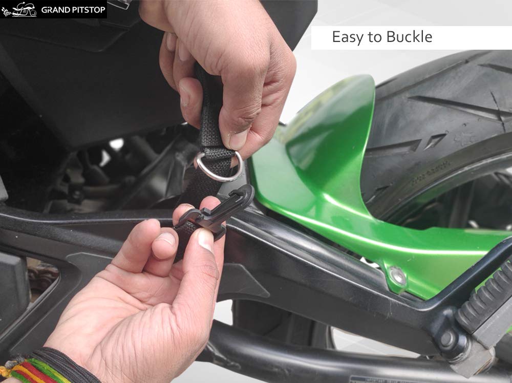 GRAND PITSTOP Motorbike Luggage Strap | (Set of 2) | Strong Elastic Bungee Cords with Hooks | Secure Cargo for Travel | Ideal for Bikes, Scooters, Bicycles | Durable & Stretchable - Image 6